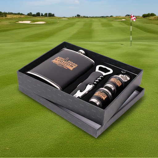 Customized Aberfeldy 9 Oz. Flask Gift Set with Your Logo - Tournamentshowroom.com