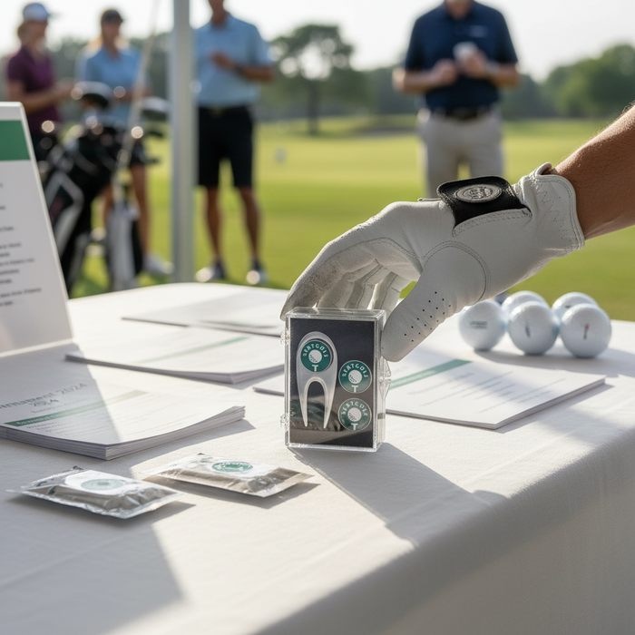Custom Logo Contemporary Golf Divot Tool Kit with 3 Ball Markers - Tournamentshowroom.com