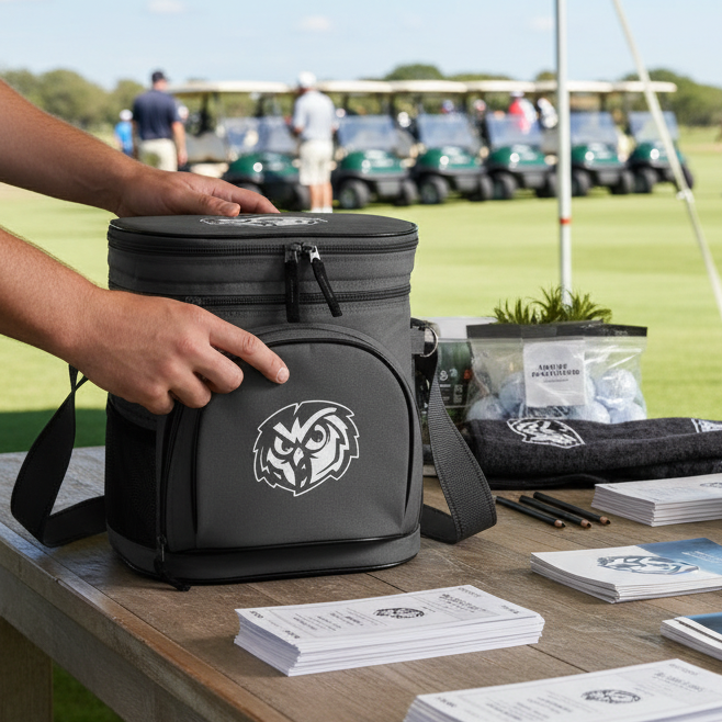 Custom Logo 12-Pack Double Compartment Golf Cooler