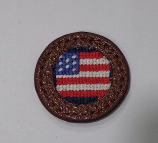 Custom Logo Embroidered Leather Ballmarker