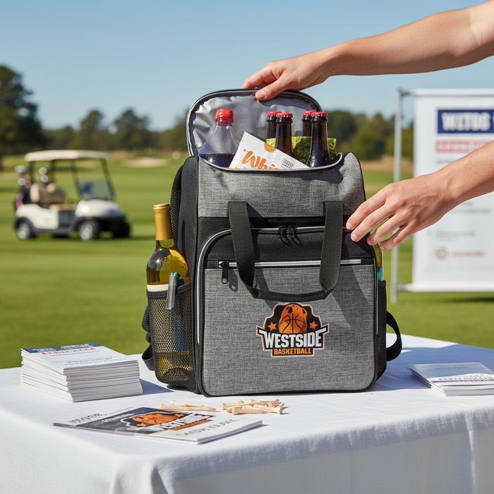 Custom Logo 24-Can Heather Golf Cooler