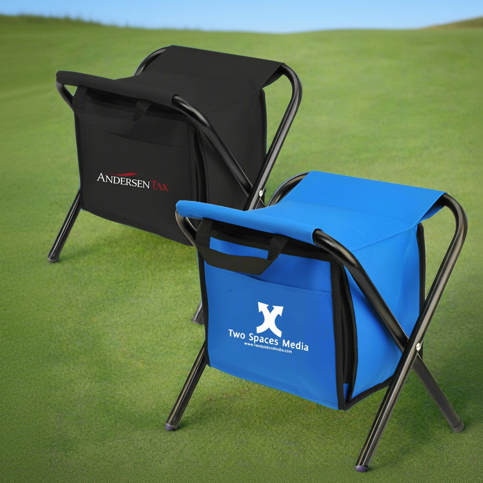 Custom Logo Deluxe 12-Can Cooler Chair with Insulated Seat