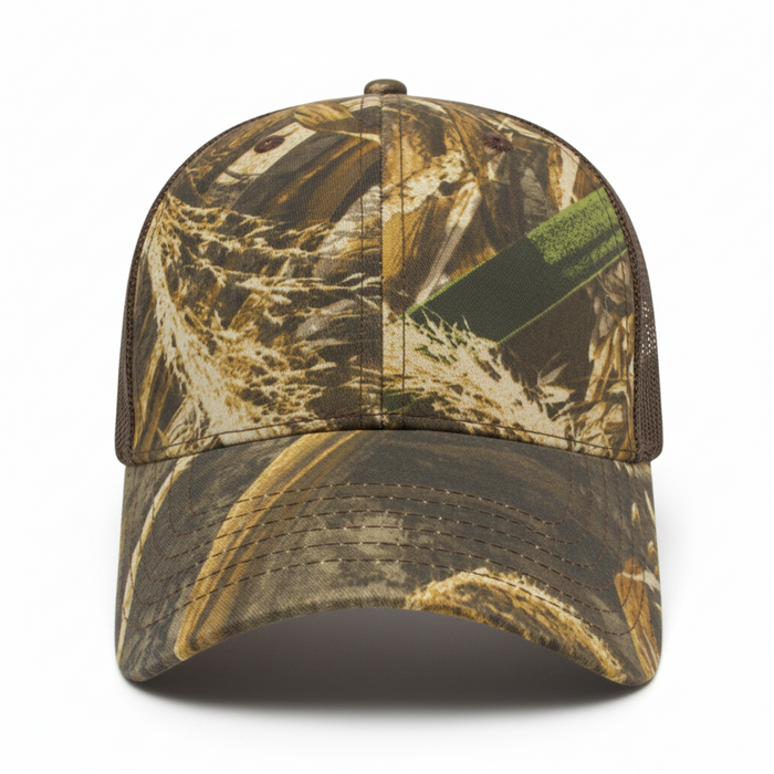 Custom Golf Camo Trucker Mesh Back Cap-Tournamentshowroom.com