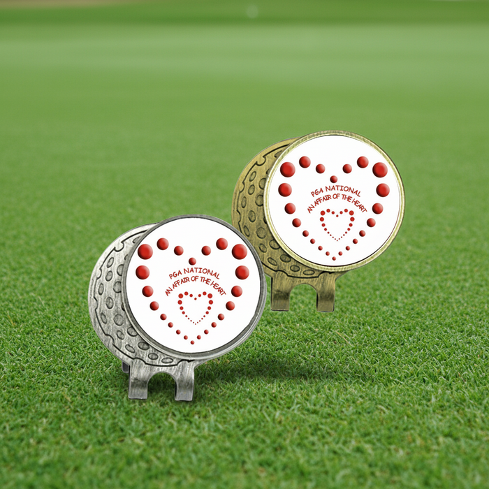 Custom Logo Round Magnetic Hat Clip with Ball Marker - Tournamentshowroom.com