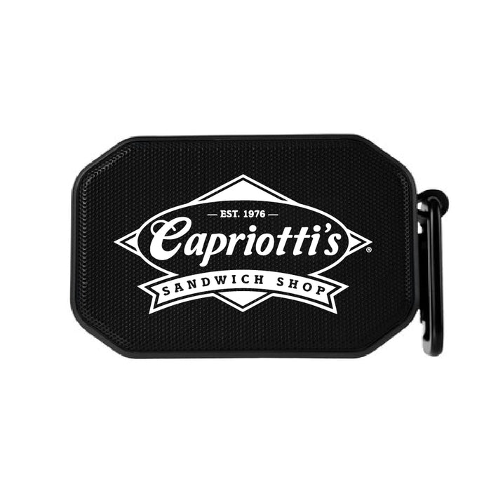 Custom Logo Mini Compact Magnet Speaker with Carabiner - Tournamentshowroom.com