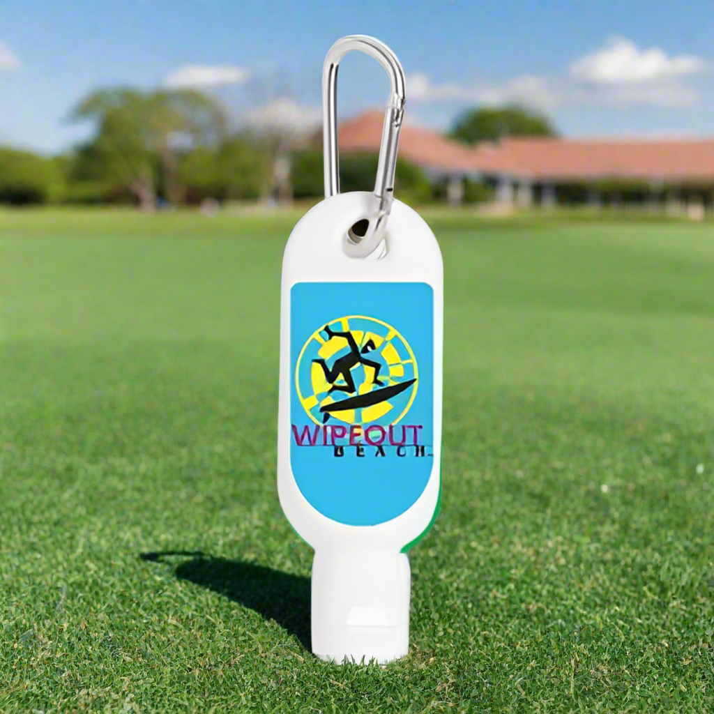Custom Logo Sunscreen with Carabiner - Tournamentshowroom.com