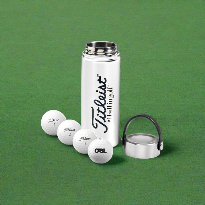 Titleist 4-Golf Ball Metal Sphere Water Bottle