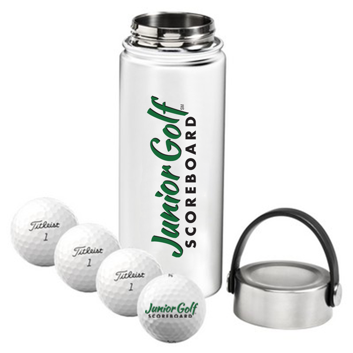 Titleist 4-Golf Ball Metal Sphere Water Bottle