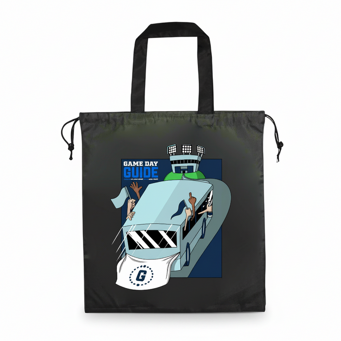 Custom Logo Drawstring Tote Bag Full Color Polyester