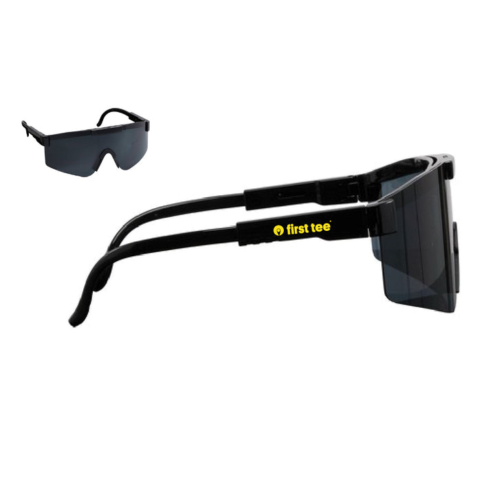 Custom Logo August Sustainable Blade-Style Athletic Sunglasses - Tournamentshowroom.com