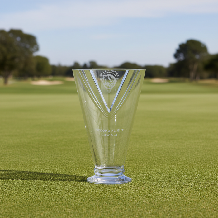 Custom Logo Etched  Golf Victory Award Crystal Cup - Tournamentshowroom.com