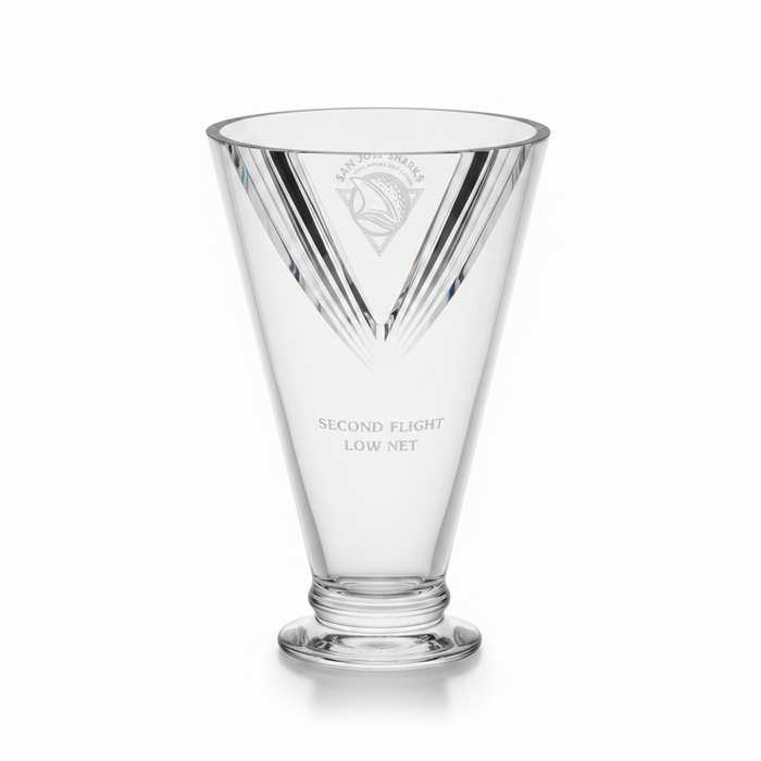 Custom Logo Etched  Golf Victory Award Crystal Cup - Tournamentshowroom.com