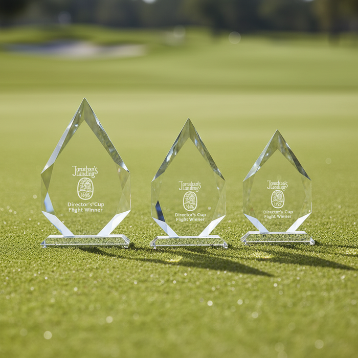 Custom Etched Meridian Crystal Golf Award – Diamond Design - Tournamentshowroom.com
