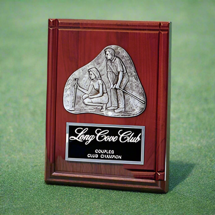 Custom Logo Engraved Mixed Pairing Pewter Engraved Golf Plaques