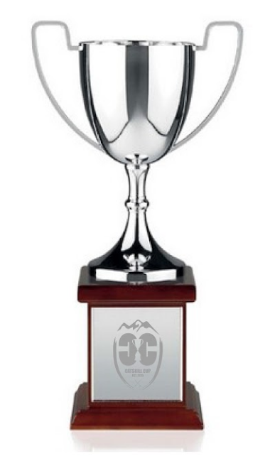 Custom Logo Swatkins Endurance Cup Award w/ 2 Cast Handle/ Walnut Base