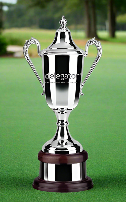 Custom Engraved Swatkins Formula Hand Chased Award with Laurel Wreath with Lid