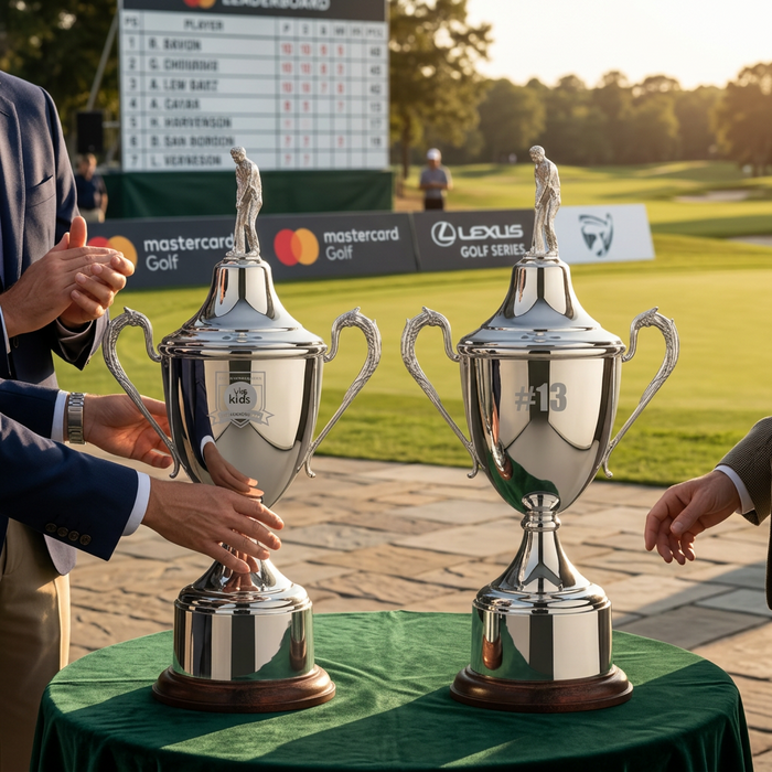 Personalized Silver-Plated Colonial Golf Award