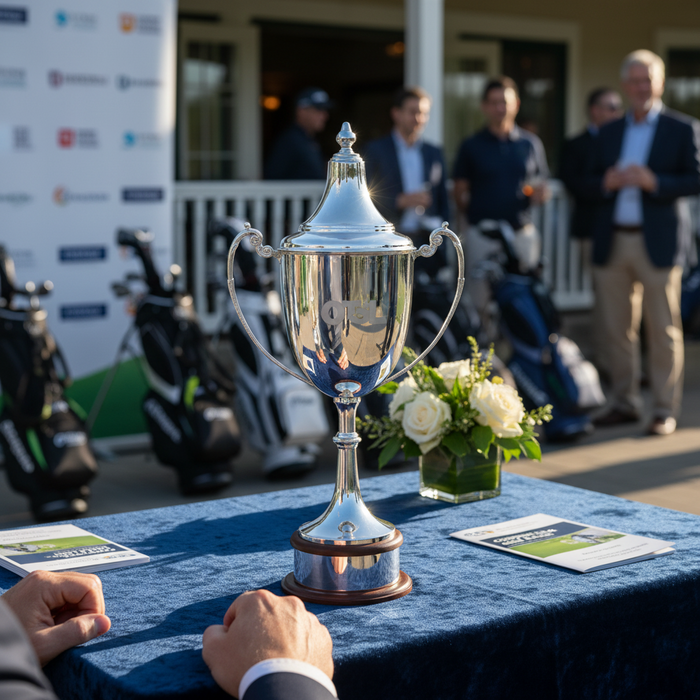 Custom Engraved Swatkins Silver Plated Golf Champions Cup Trophy