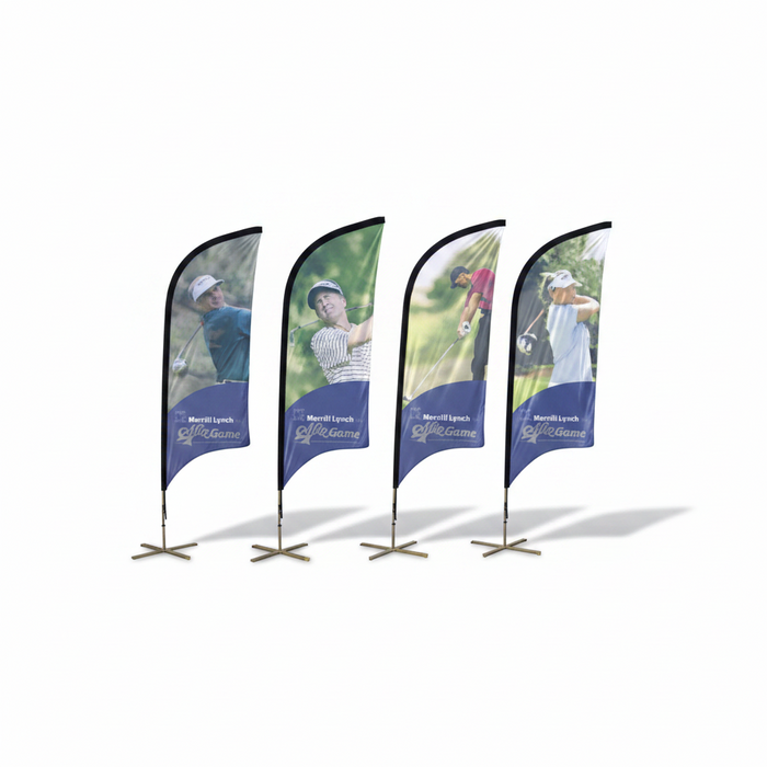 Custom Logo Feather Golf Flag Event Display