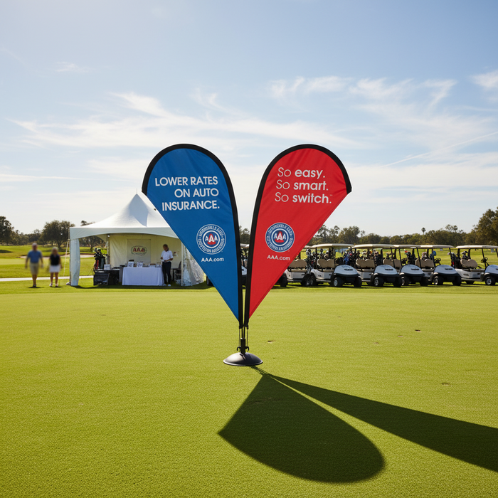 Custom Logo Teardrop Banner – Tabletop Single-Sided Display