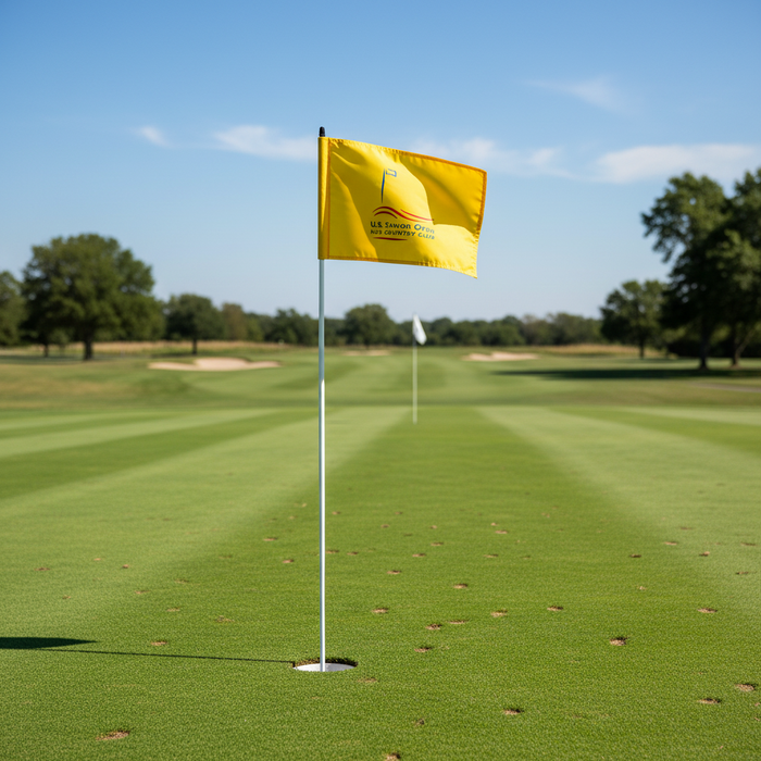 Custom Logo Golf Pin Flag with Grommets Printed
