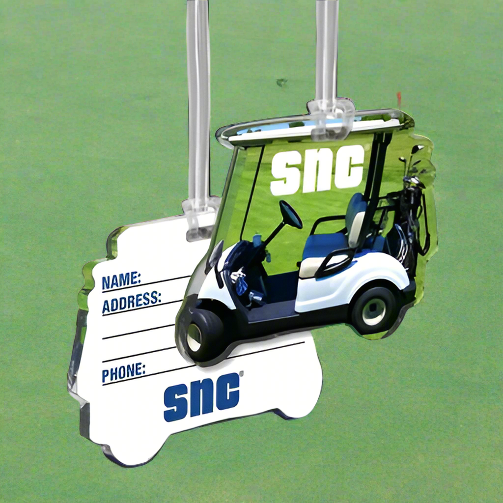 Golf Custom 1/4" Acrylic Write-On Luggage Bag Tags - Tournamentshowroom.com