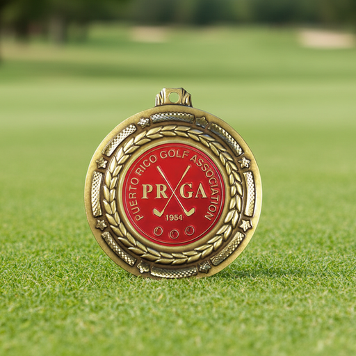 Custom Logo Laurel Wreath Circle Bag Tag - Tournamentshowroom.com