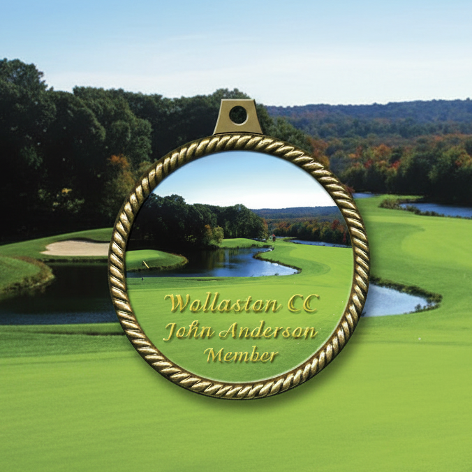 Custom Logo Full Color Metal Golf Bag Tag