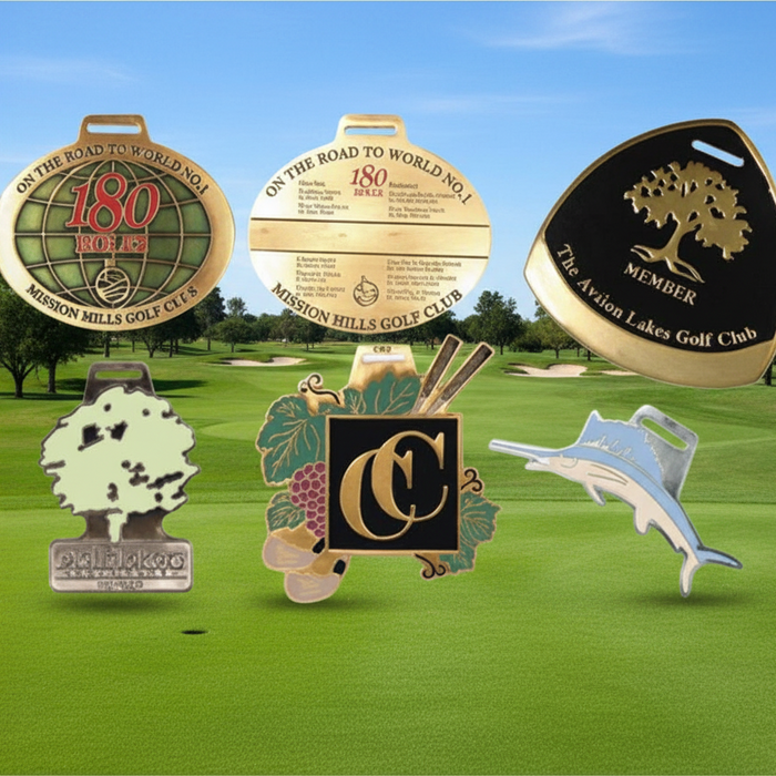 Custom Shaped Golf Bag Tags Printed with Your Logo - Tournamentshowroom.com