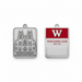Custom Logo Cast Metal Golf Bag Tag with Leatherette Strap - Tournamentshowroom.com
