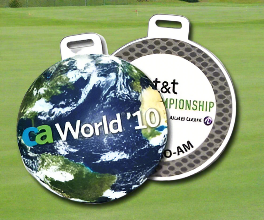 Circular Plastic Golf Bag Tags Customize with Your Logo