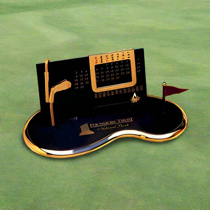 Gold Plated Desk Perpetual Customized Calendar - Tournamentshowroom.com