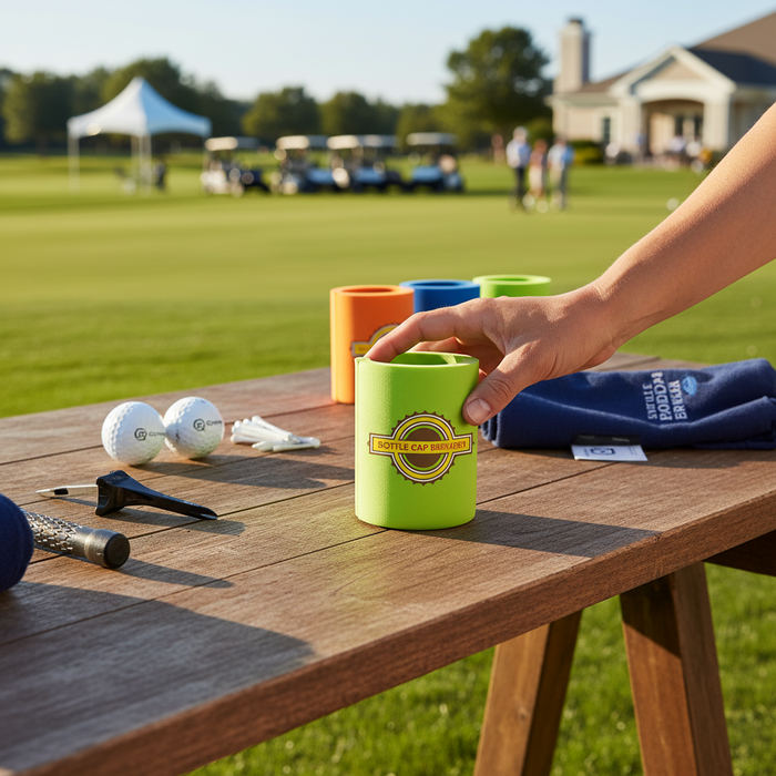 Custom Logo Insulated Can Koozie for Golf Events - Tournamentshowroom.com