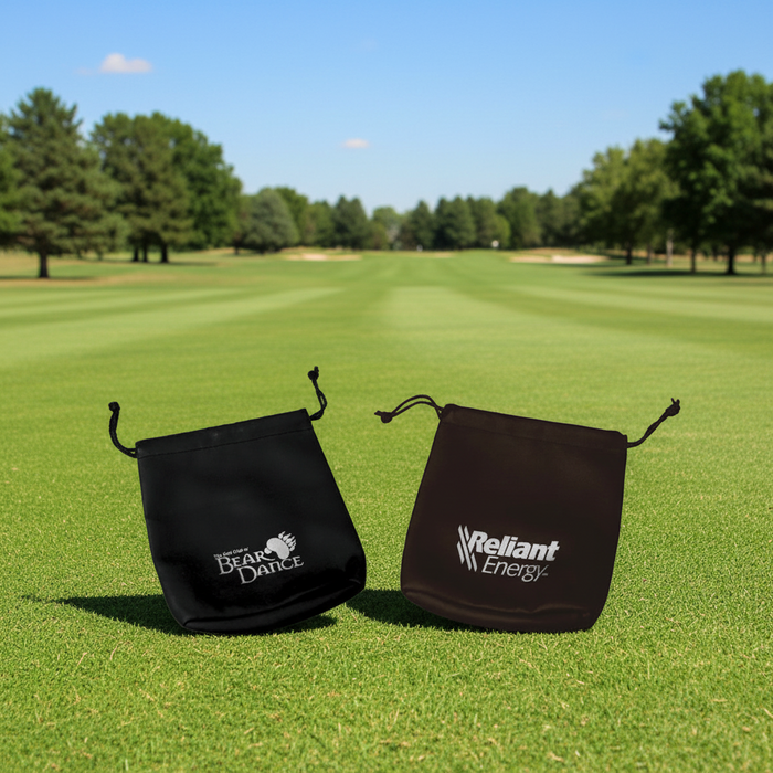 Custom Logo Leatherette Valuables Vinyl Golf Pouch - Tournamentshowroom.com