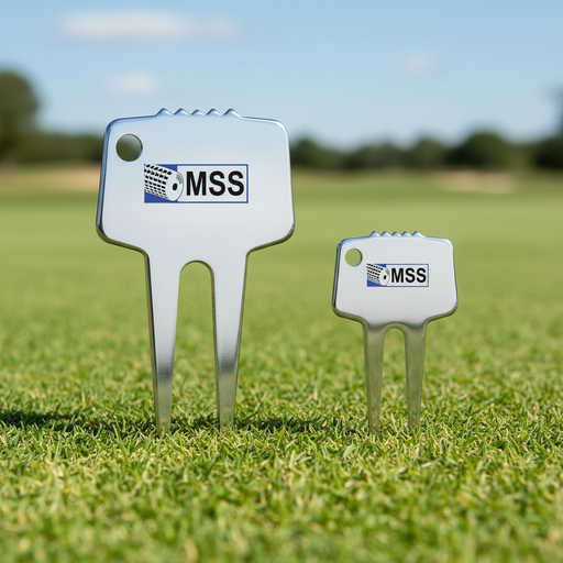 Custom Logo Golf Silver Tone Divot Repair Tool - Tournamentshowroom.com