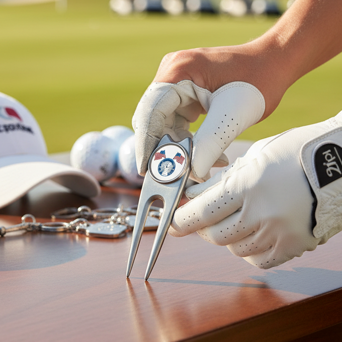 Custom Logo Golf Outing Divot Repair Tool with Ballmarker