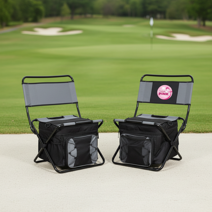 Custom Logo 40-Can Cooler Chair Foldable Event Seat - Tournamentshowroom.com