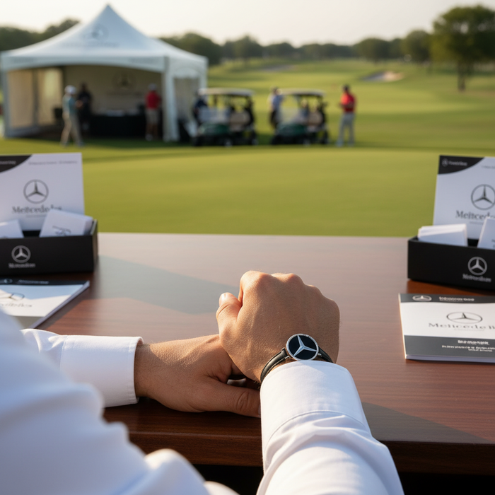 Custom Logo Golf Cufflinks in Enamel Gift Box