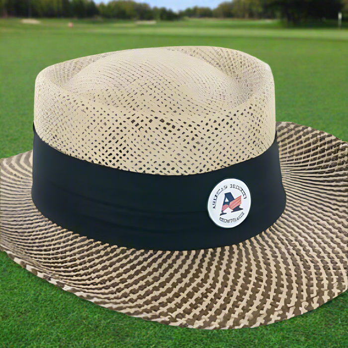 Custom Embroidered Ahead Straw Hat Gambler