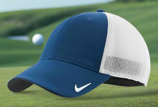 Custom Logo Golf Mid-Profile Mesh Back Cap Nike - Tournamentshowroom.com