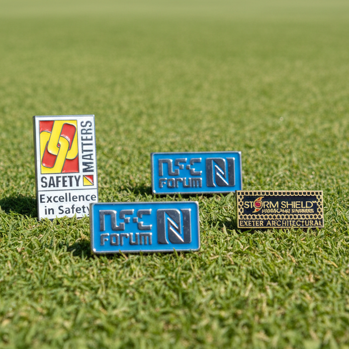 Custom Logo Enamel Brass Golf Lapel Pin - Tournamentshowroom.com