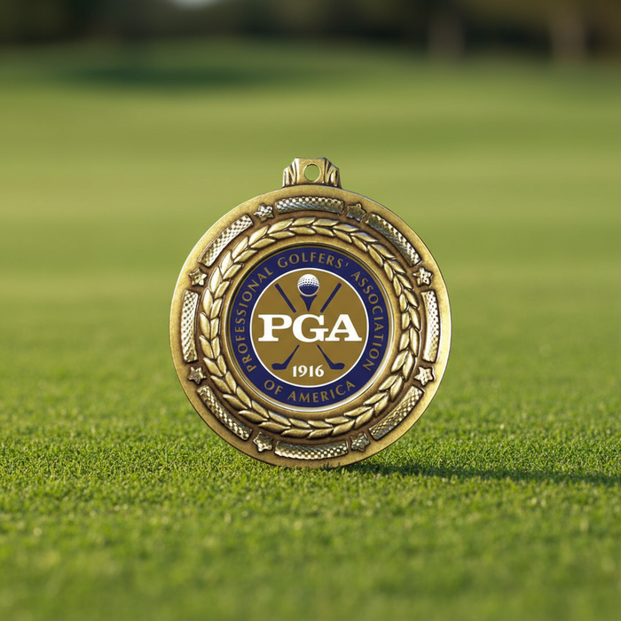 Custom Logo 3.5 Inch Golf Medals - Tournamentshowroom.com