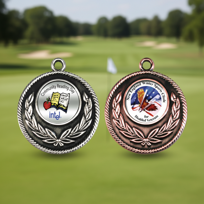 Custom Logo 2 inches Full Color Golf Medals