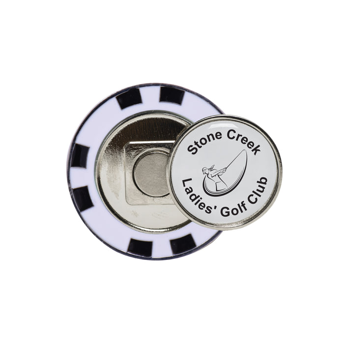 Poker Chip with Magnetic Golf Ball Marker