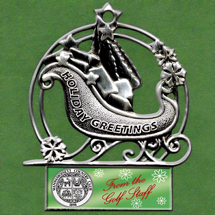 Sleigh Christmas Golf Ornament