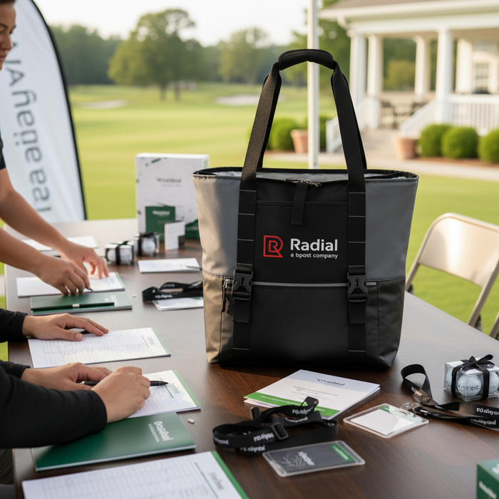 Custom Logo 36-Can Golf Cooler Tote - Tournamentshowroom.com