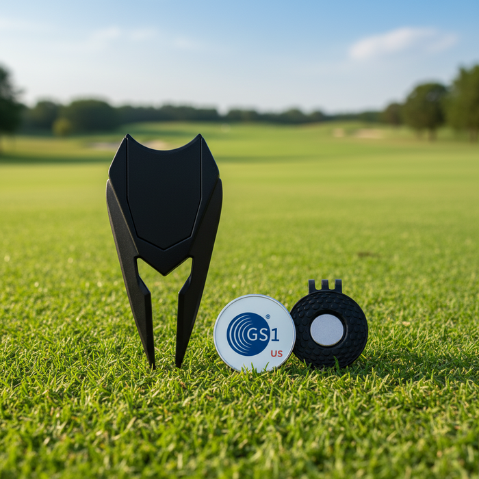 Custom Logo TiTUS® Golf Essentials Metal Set – Divot Tool, Ball Marker and Cap Clip