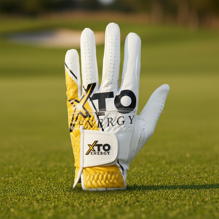 Custom Logo Cabretta Leather Golf Glove 3-Color Imprint - Tournamentshowroom.com