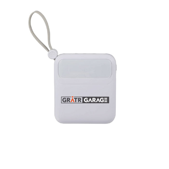Custom Logo PWR Boost Portable Power Bank with Charging Cables 20W PD 10,000mAh