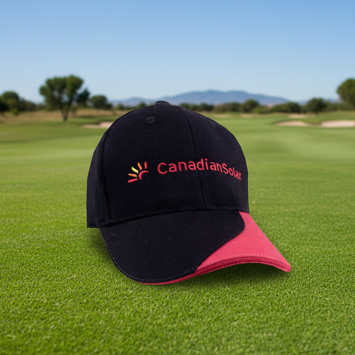 Custom Logo Slash Structured Cotton Twill Golf Cap Embroidered